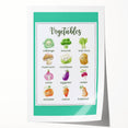 Vegetables Chart - Kids Educational Wall Art Healthy Food Print