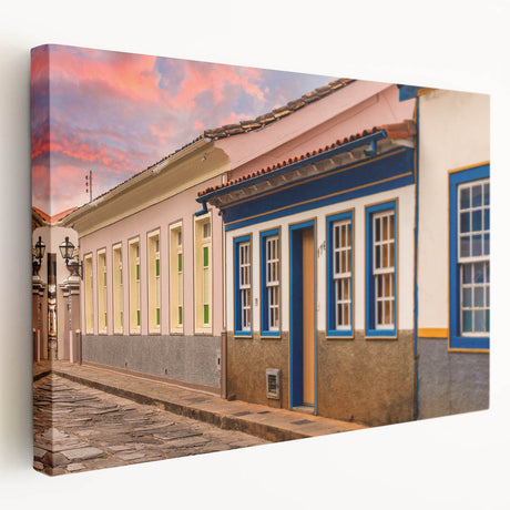A panoramic canvas print of a Brazilian landscape in muted earth tones, suitable for kitchen wall art.