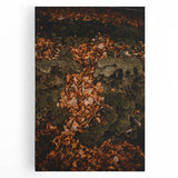 Large black and white stretched canvas featuring a minimalist fall tree design, ideal for kitchen wall art.