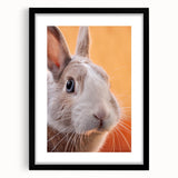 Abstract art print featuring textured, colorful swirls on a large canvas, framed in black, suitable for living room decor.