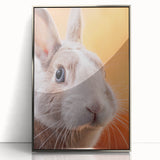 Mid-century modernist art deco poster depicting spring season in pastel shades, framed acrylic perfect for nursery wall art.