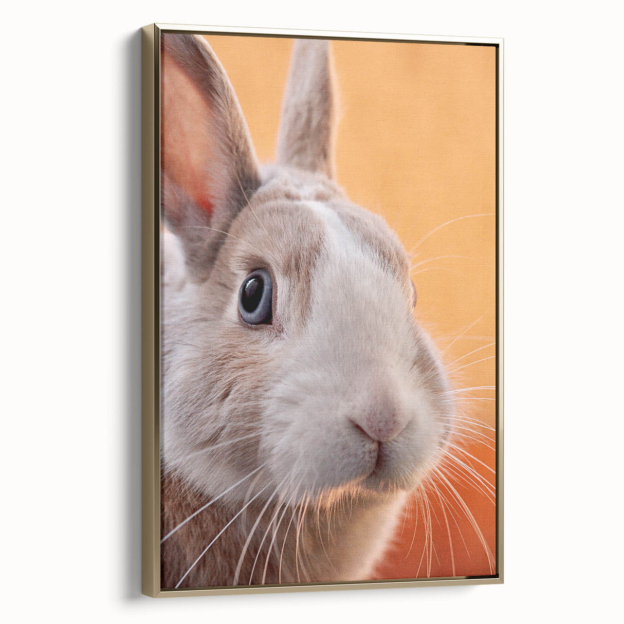 Vintage poster art depicting a spring landscape on framed canvas, with muted green and gold tones.
