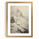 Extra large abstract art print with textured white and gray swirls on a canvas, framed in gold, ideal for living room decor.