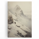 Black and white winter scene on large stretched canvas, ideal for kitchen wall art.