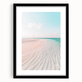 Extra large abstract art print featuring vibrant, colorful textures on a black framed canvas, ideal for living room decor.