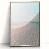 Large art print on acrylic featuring a mid-century modernist gold sunburst design, ideal for nursery wall art.