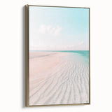 Framed canvas featuring a vintage poster-style landscape painting in black, ideal for bedroom wall art.