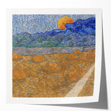 Extra large canvas print of vibrant, multicolored floral art, suitable for dining room or bathroom decor.