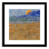 Extra large abstract art print on canvas featuring a textured, vibrant color palette, ideal for living room decor.