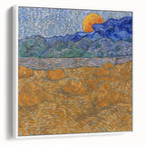 Vintage poster art of Van Gogh's painting on an extra large framed canvas.