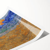 Extra large rolled print of line art flowers in monochrome, ideal for large living room wall art.