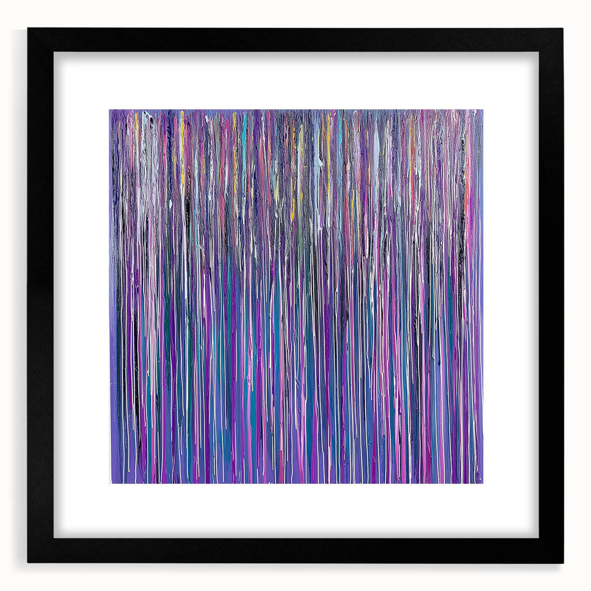 Vibrant Abstract Drip Painting Wall Art - Canvas & Framed Print