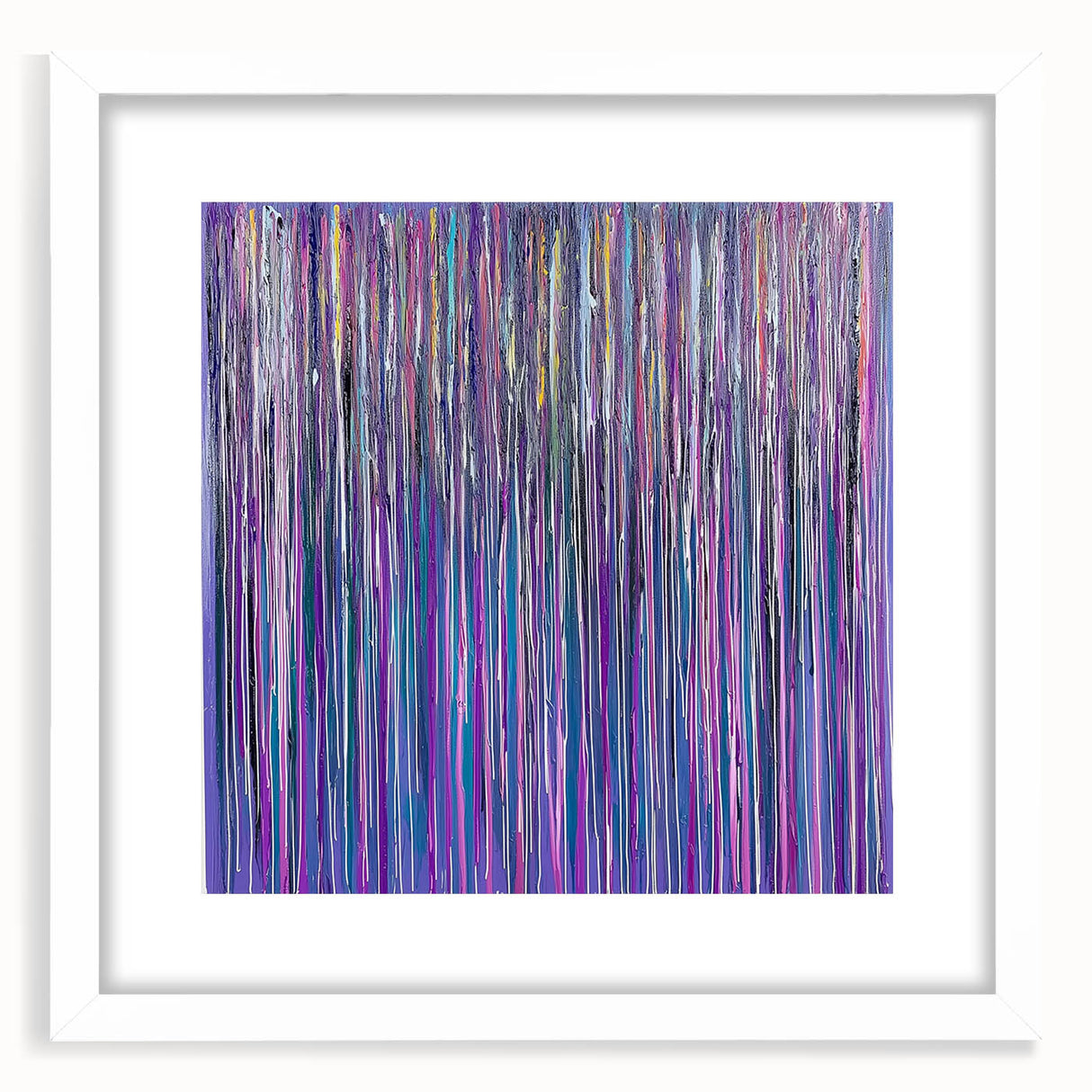 Vibrant Abstract Drip Painting Wall Art - Canvas & Framed Print