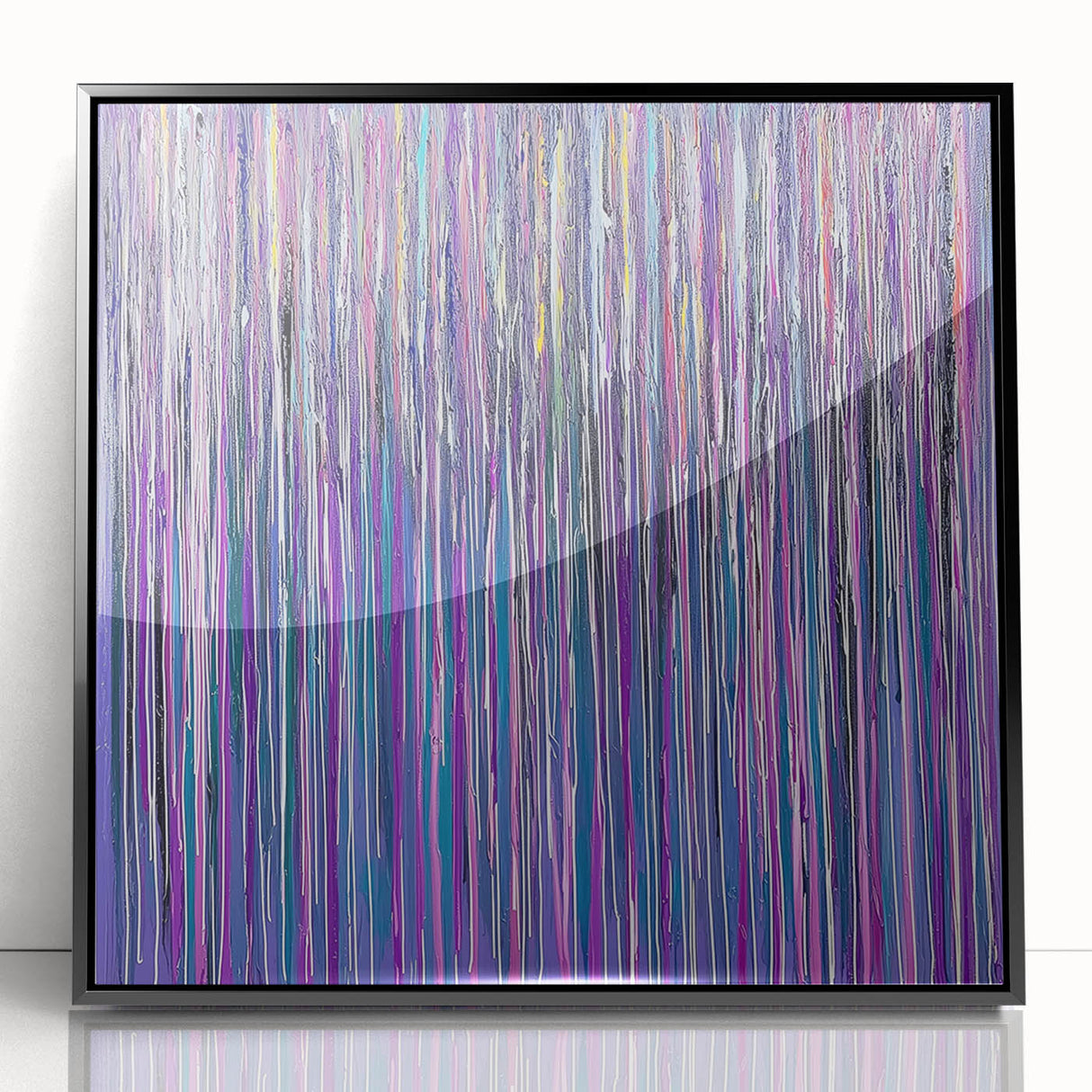 Vibrant Abstract Drip Painting Wall Art - Canvas & Framed Print