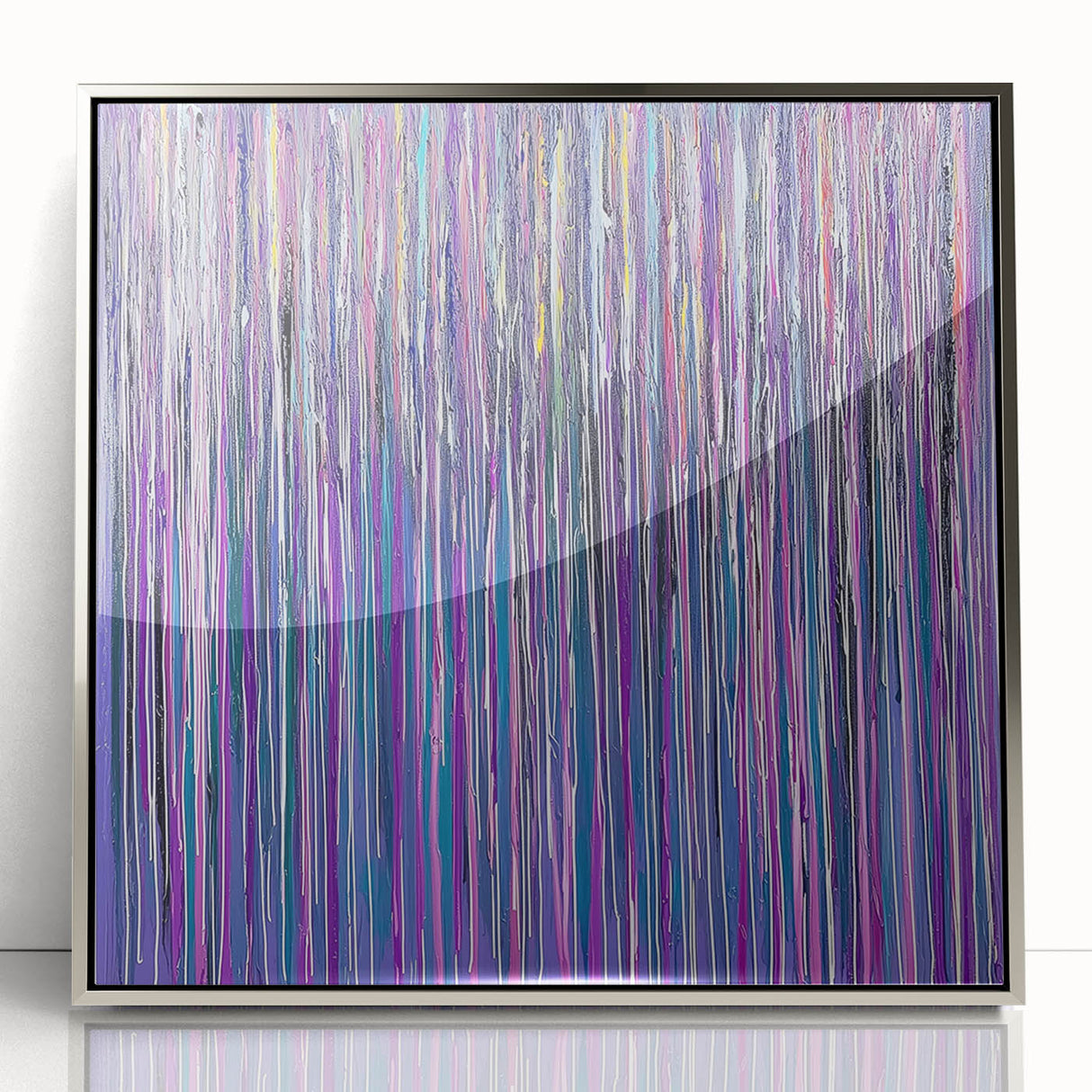 Vibrant Abstract Drip Painting Wall Art - Canvas & Framed Print
