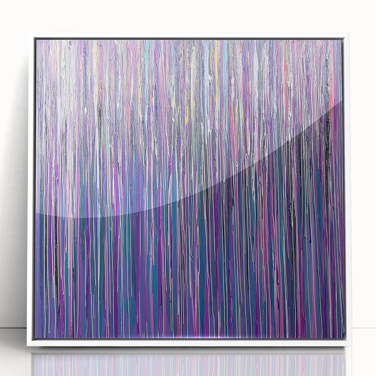 Vibrant Abstract Drip Painting Wall Art - Canvas & Framed Print