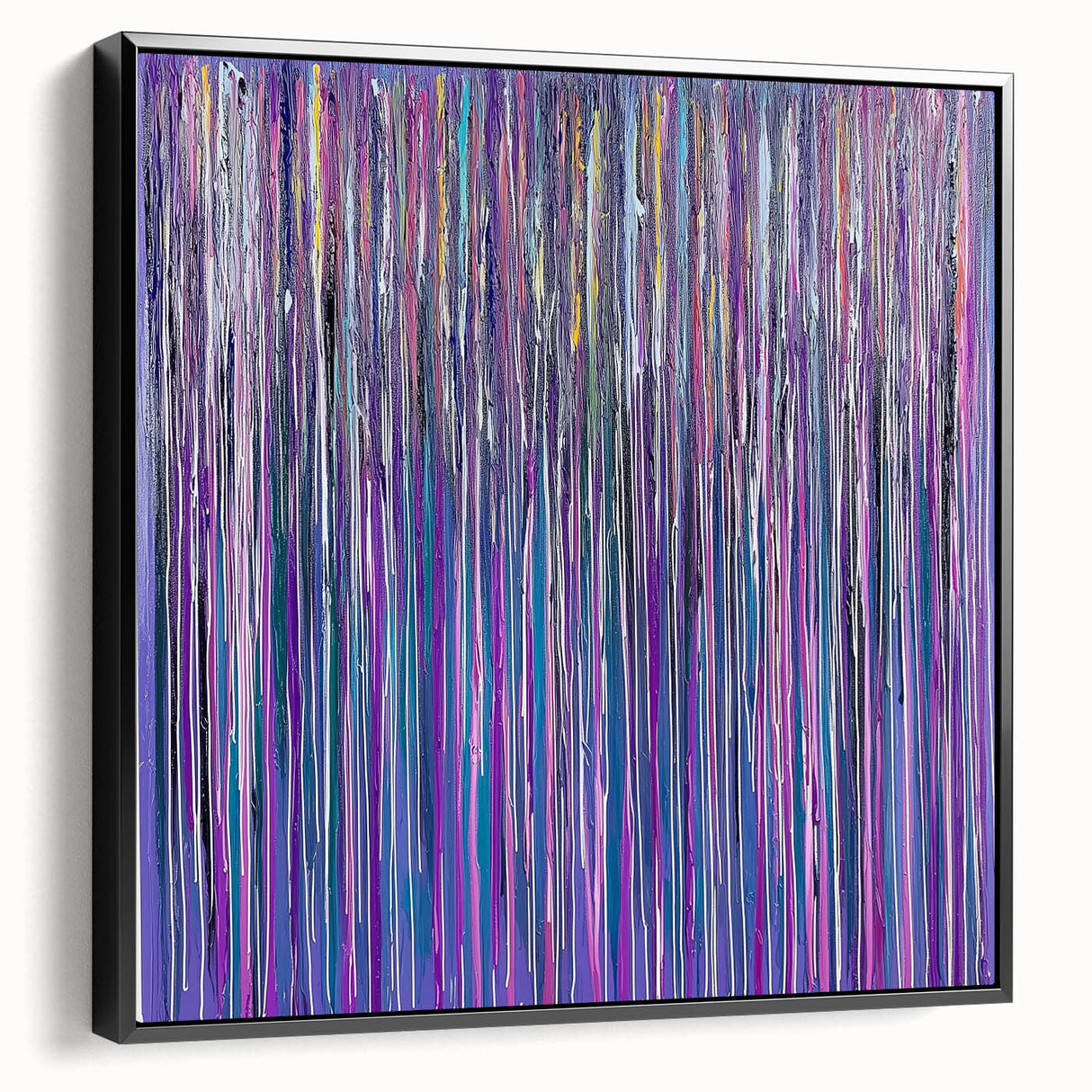 Vibrant Abstract Drip Painting Wall Art - Canvas & Framed Print