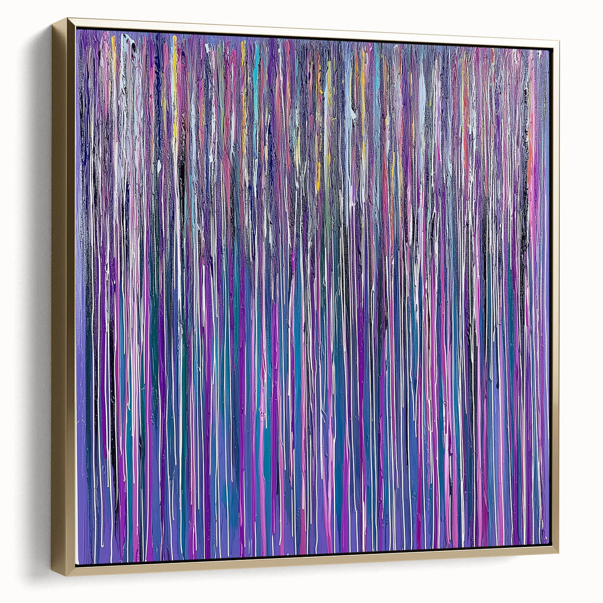Vibrant Abstract Drip Painting Wall Art - Canvas & Framed Print