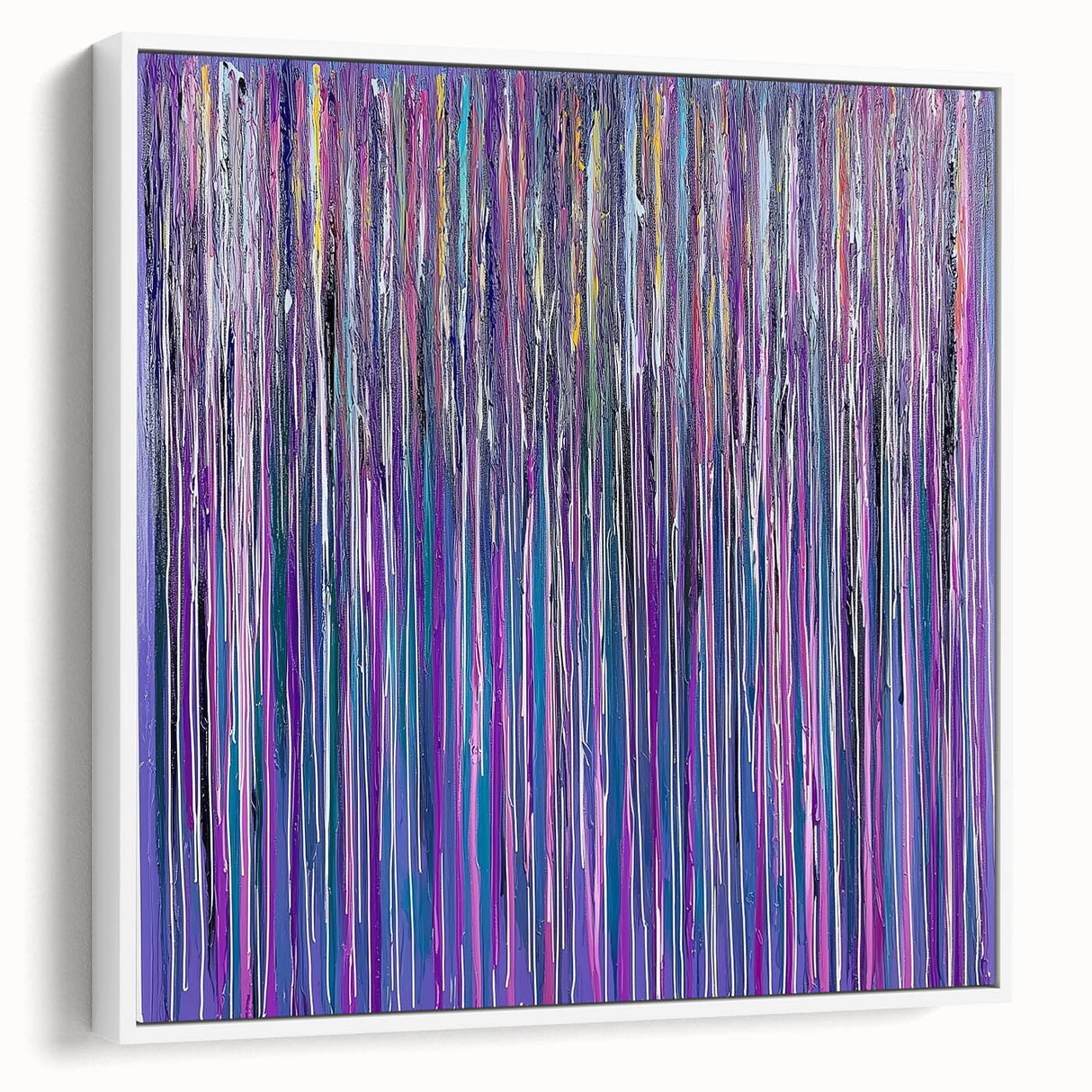 Vibrant Abstract Drip Painting Wall Art - Canvas & Framed Print