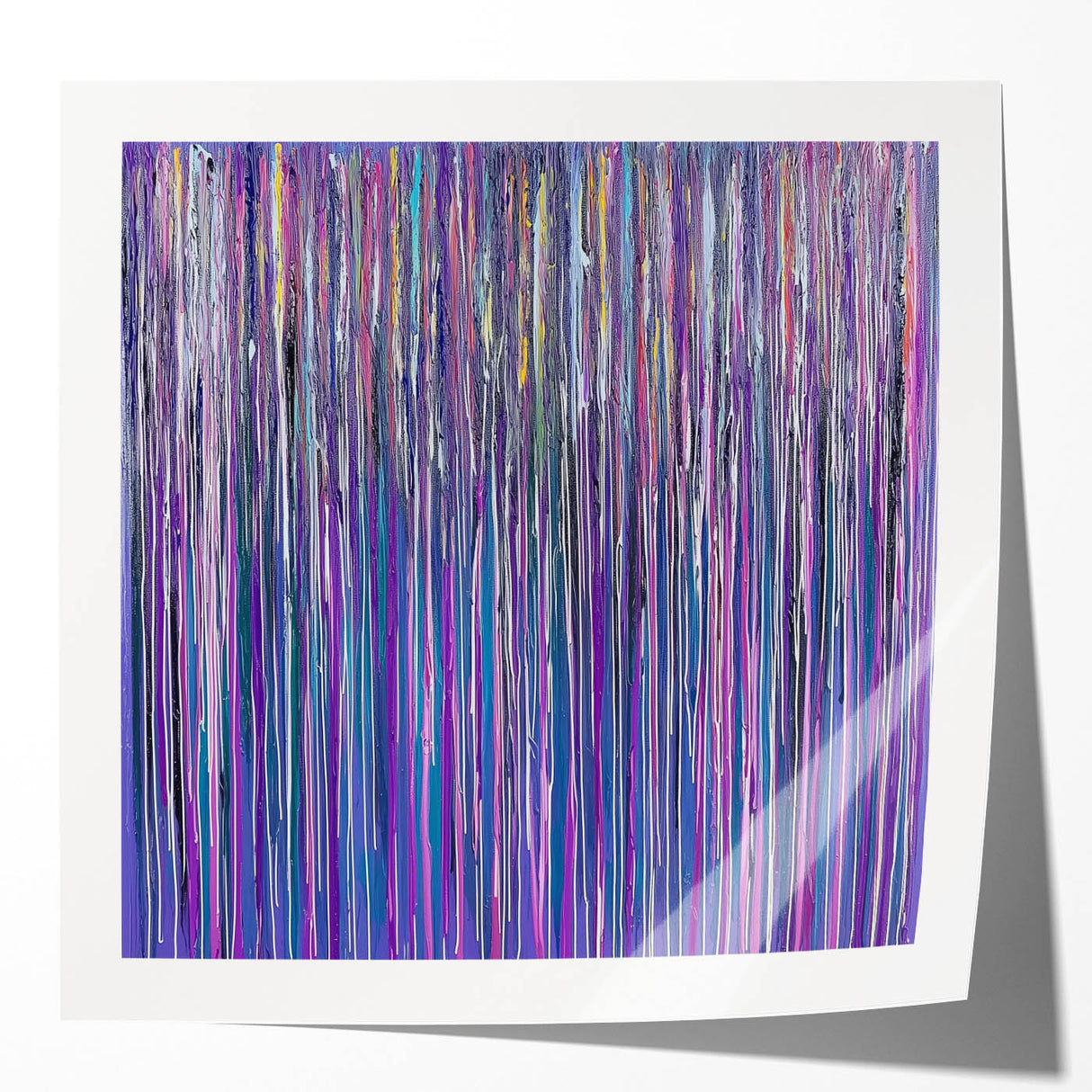 Vibrant Abstract Drip Painting Wall Art - Canvas & Framed Print