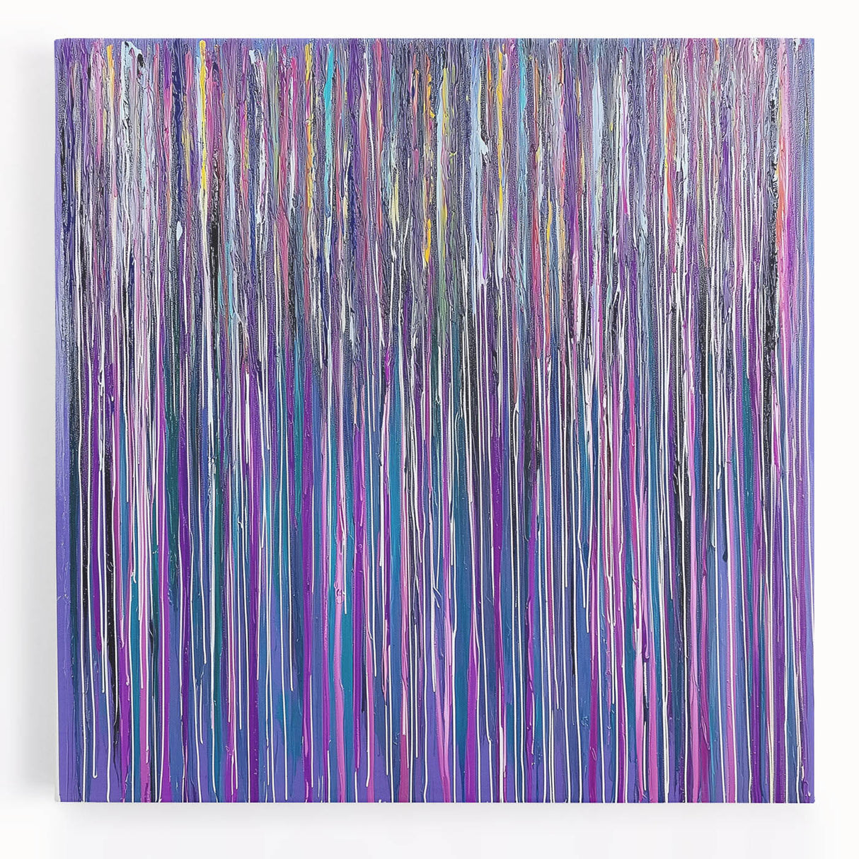 Vibrant Abstract Drip Painting Wall Art - Canvas & Framed Print