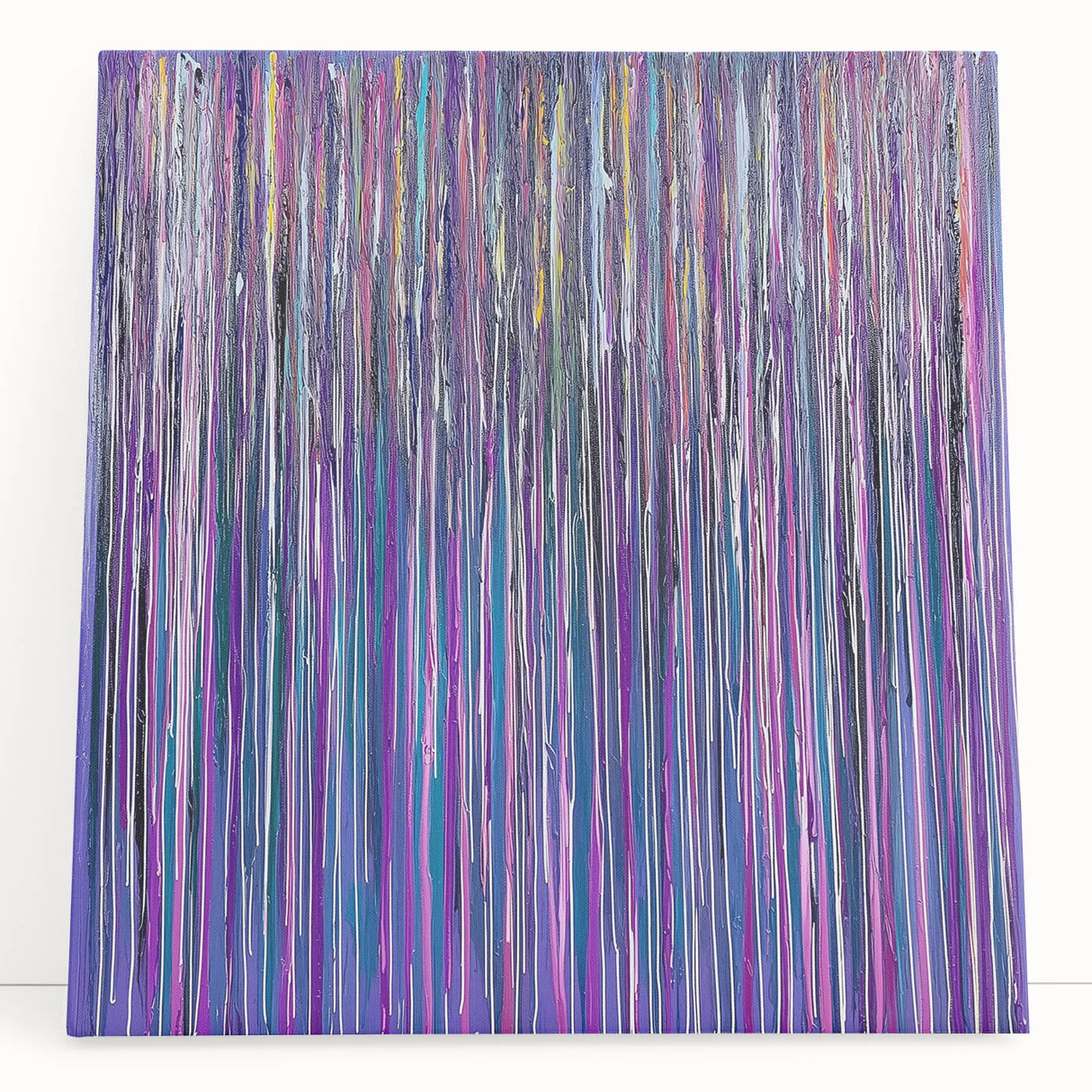 Vibrant Abstract Drip Painting Wall Art - Canvas & Framed Print
