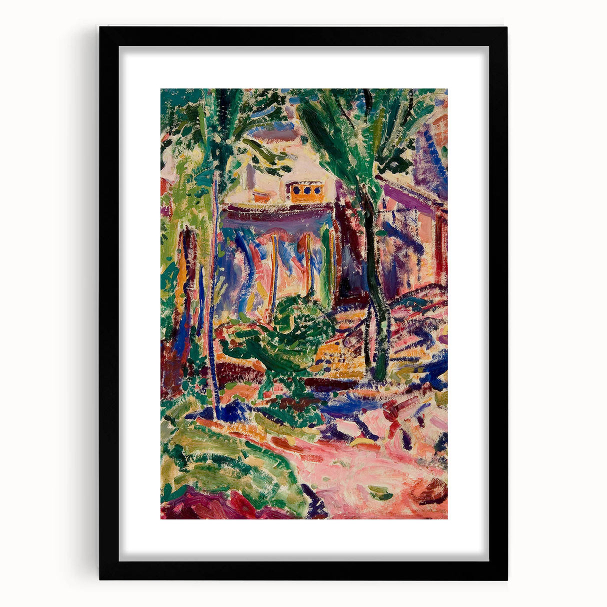 Modern Wall Art - Vibrant Landscape with House | Contemporary Art Print