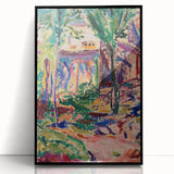 Modern Wall Art - Vibrant Landscape with House | Contemporary Art Print