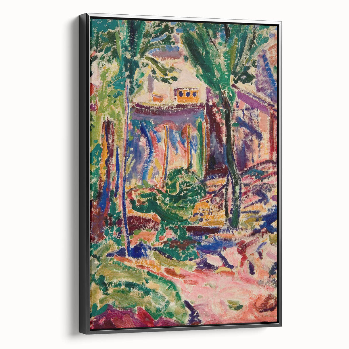 Modern Wall Art - Vibrant Landscape with House | Contemporary Art Print