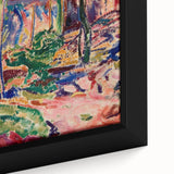 Modern Wall Art - Vibrant Landscape with House | Contemporary Art Print