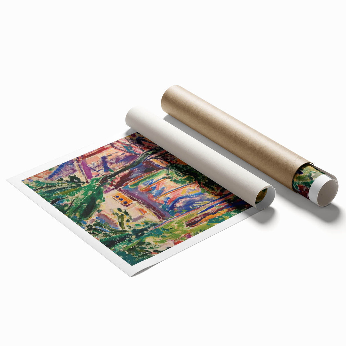Modern Wall Art - Vibrant Landscape with House | Contemporary Art Print