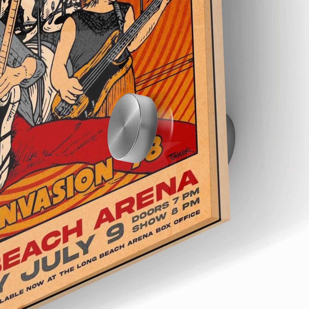 Van Halen 1978 U.S. Invasion Poster Art - Long Beach Arena Concert