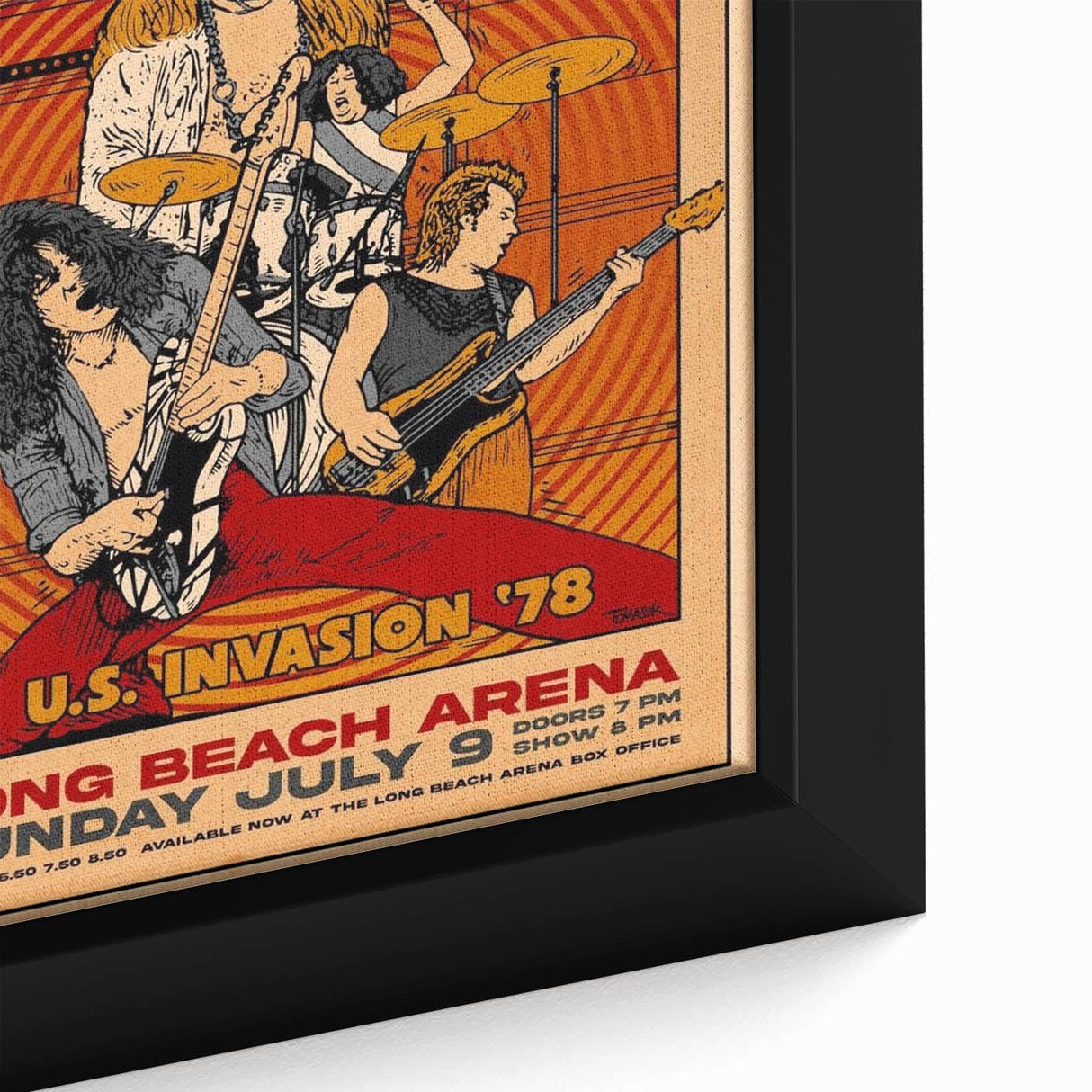 Van Halen 1978 U.S. Invasion Poster Art - Long Beach Arena Concert