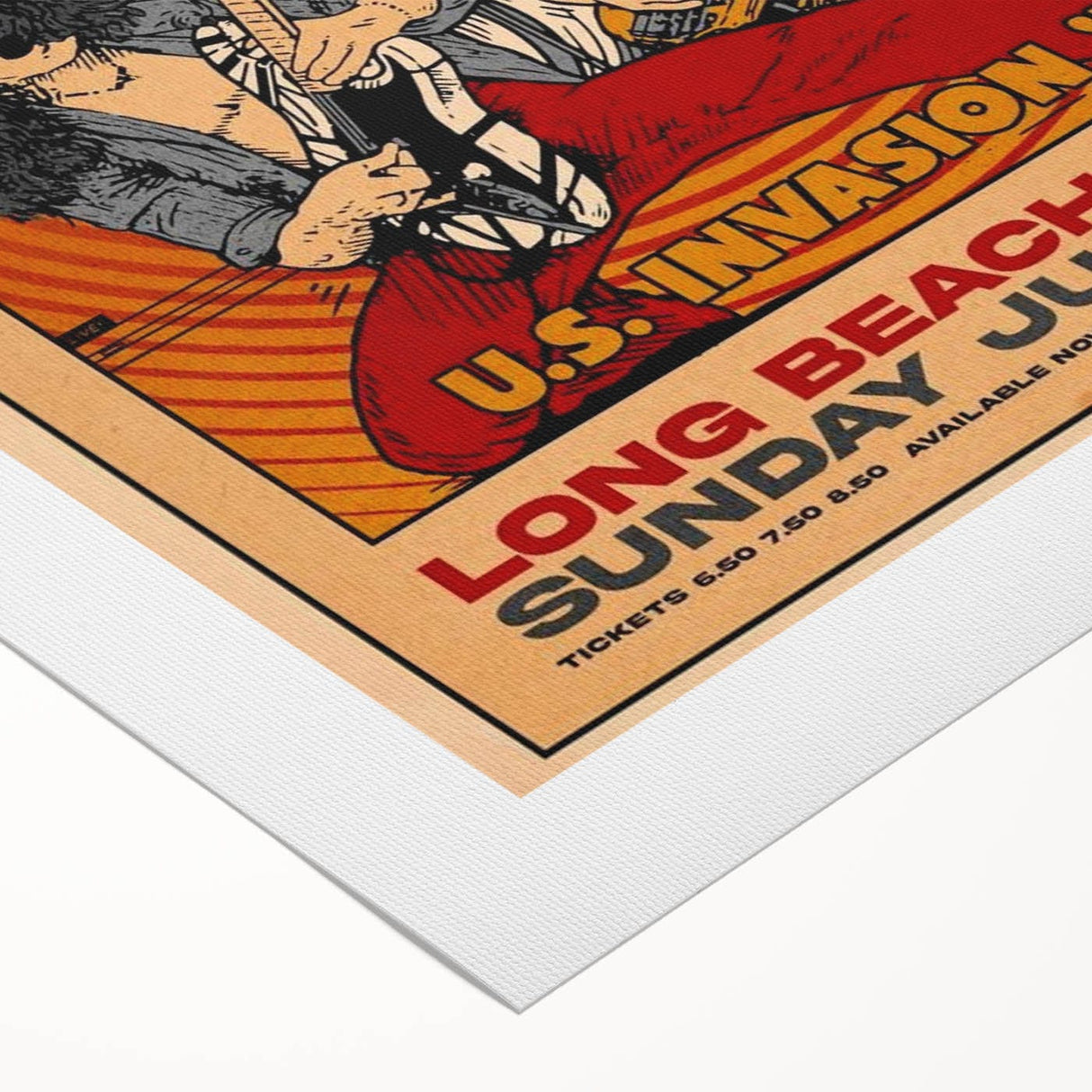 Van Halen 1978 U.S. Invasion Poster Art - Long Beach Arena Concert