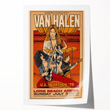 Van Halen 1978 U.S. Invasion Poster Art - Long Beach Arena Concert
