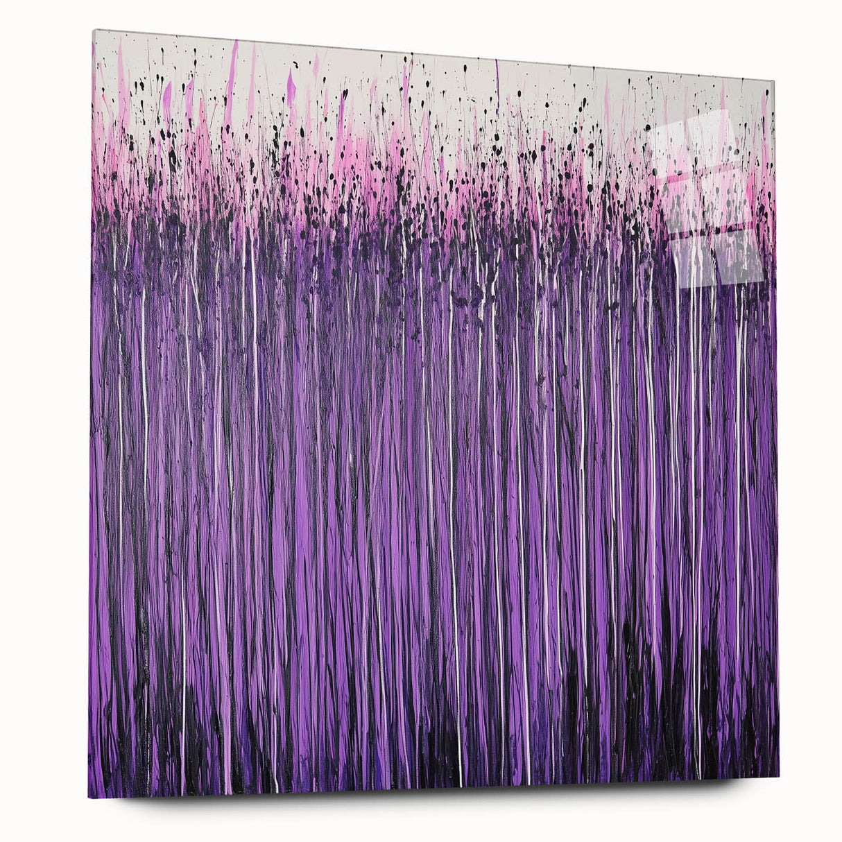 Bold Purple Drip Abstract Wall Art - Canvas & Framed Print