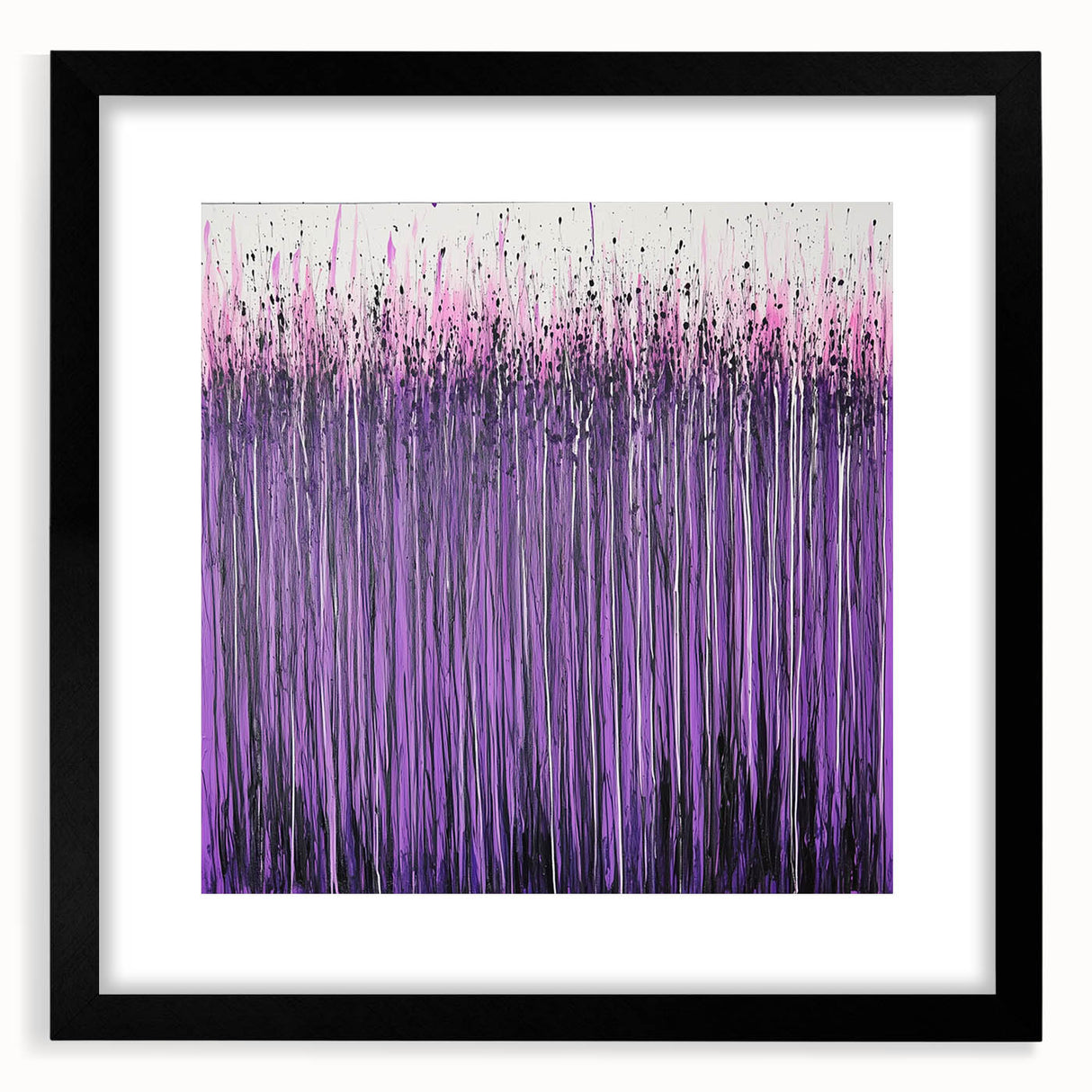 Bold Purple Drip Abstract Wall Art - Canvas & Framed Print