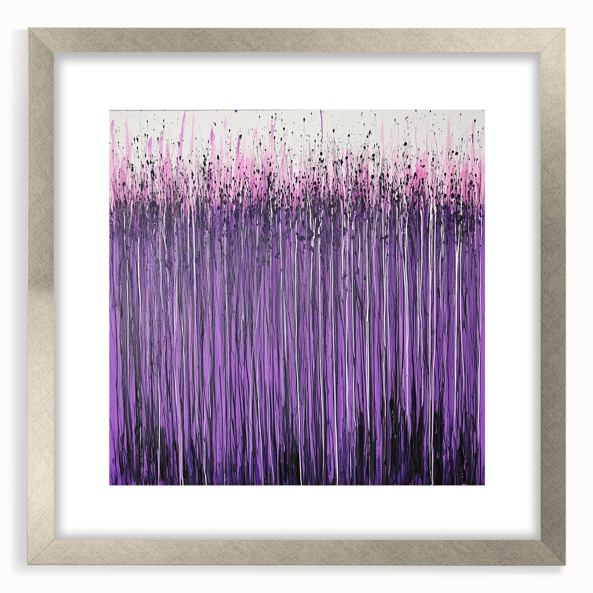 Bold Purple Drip Abstract Wall Art - Canvas & Framed Print