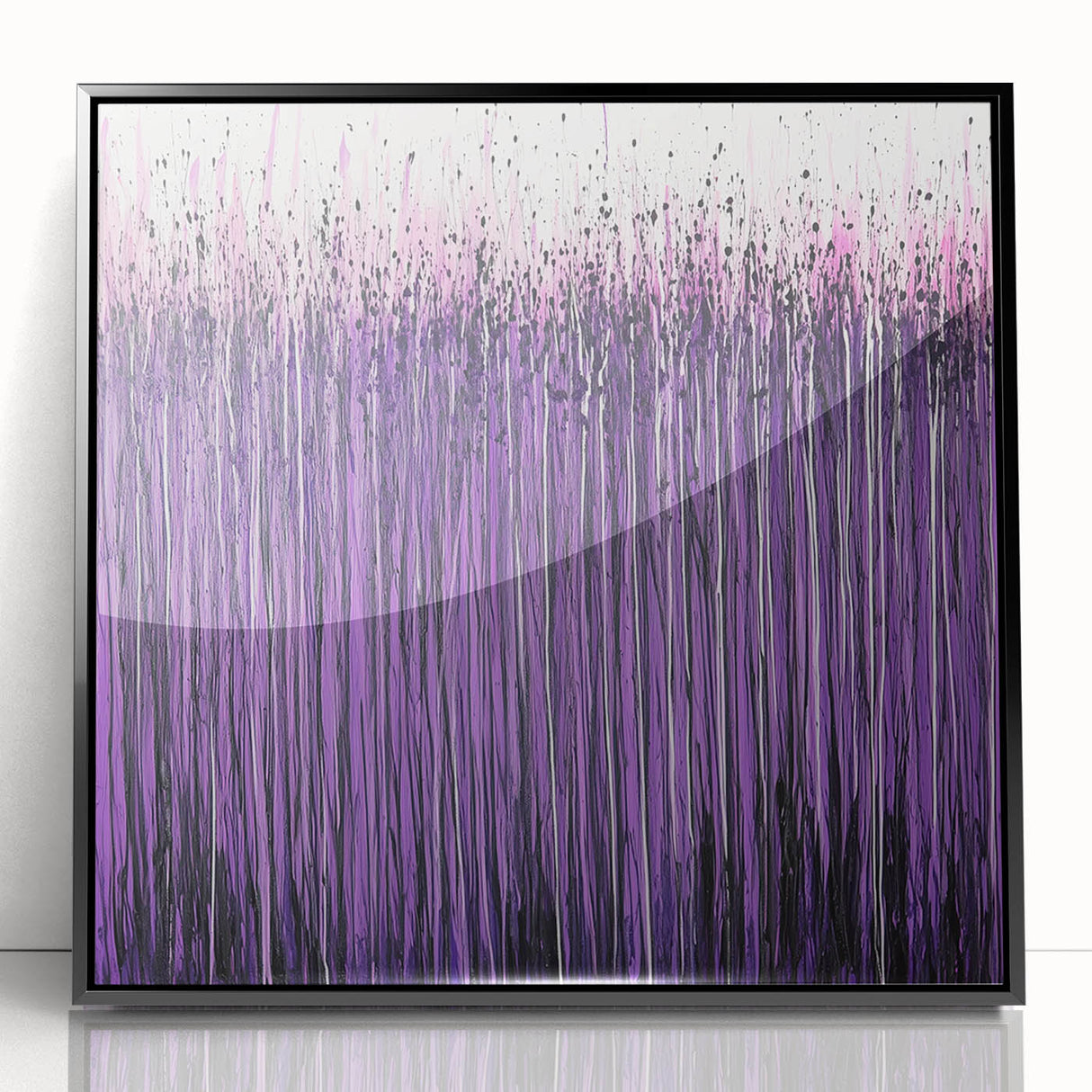 Bold Purple Drip Abstract Wall Art - Canvas & Framed Print