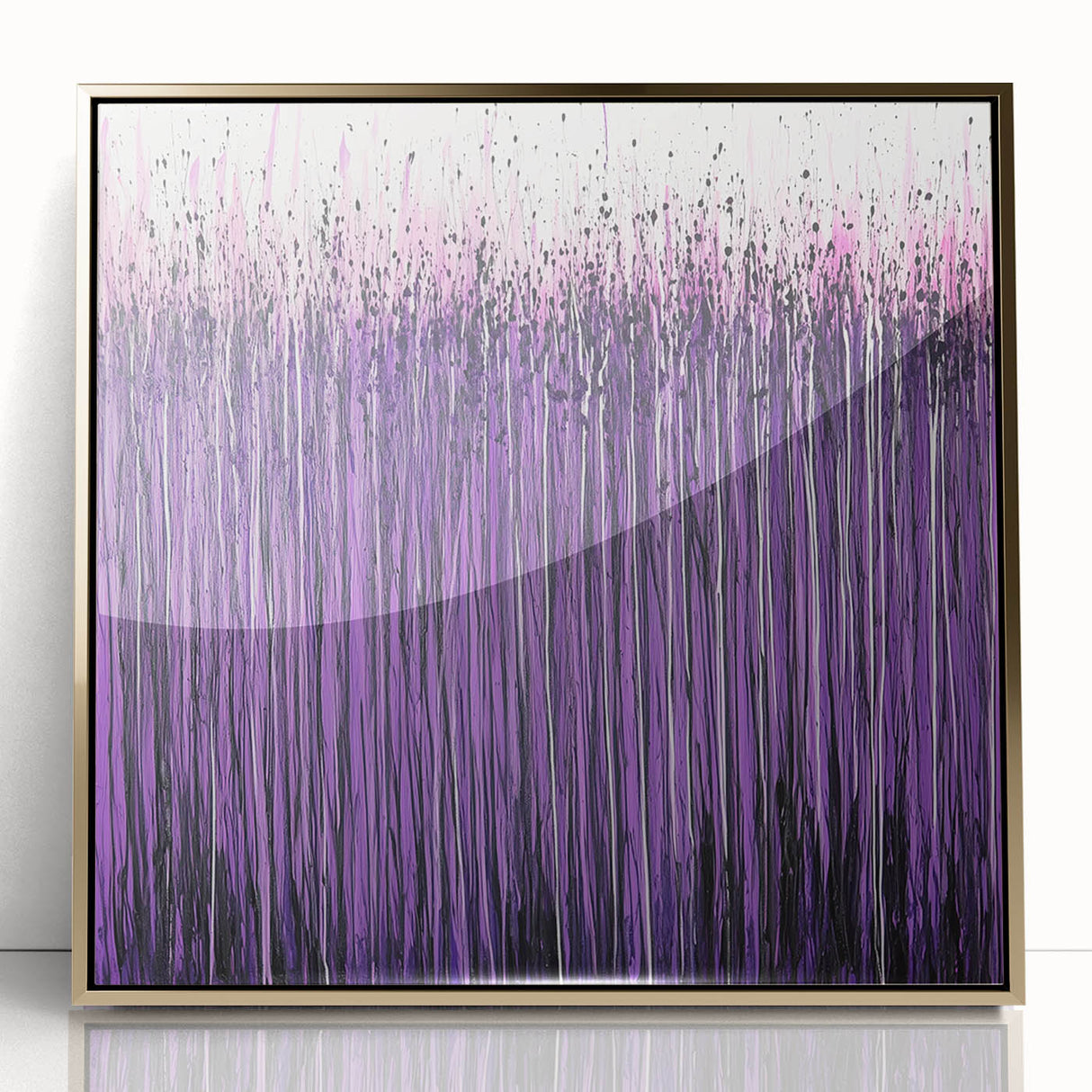 Bold Purple Drip Abstract Wall Art - Canvas & Framed Print