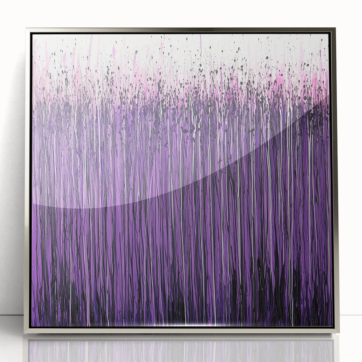 Bold Purple Drip Abstract Wall Art - Canvas & Framed Print