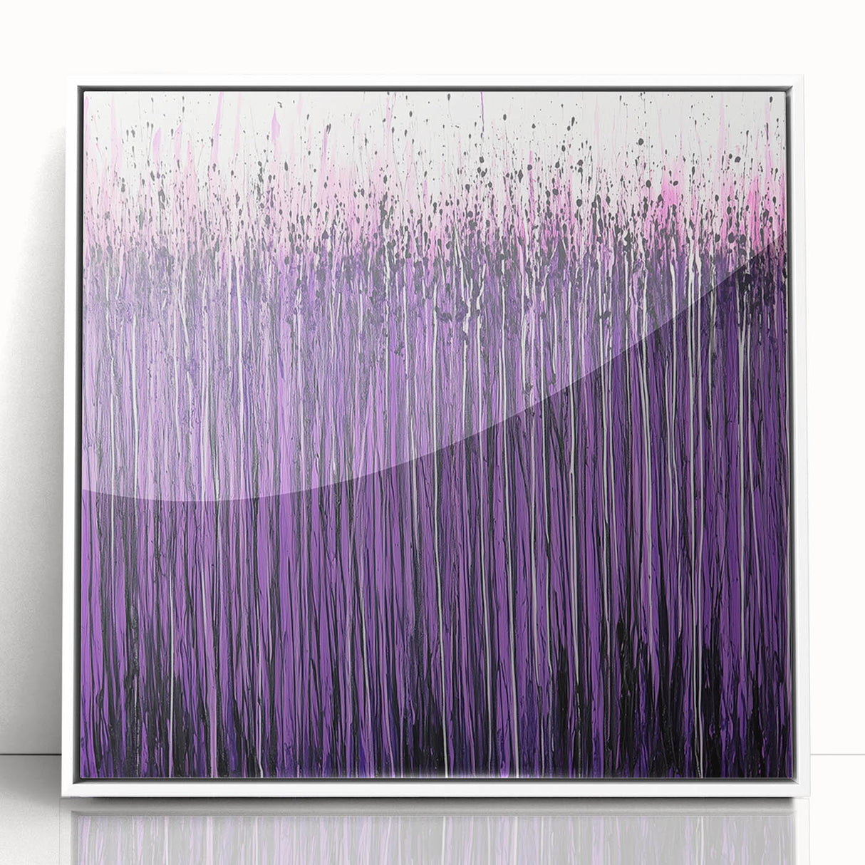 Bold Purple Drip Abstract Wall Art - Canvas & Framed Print