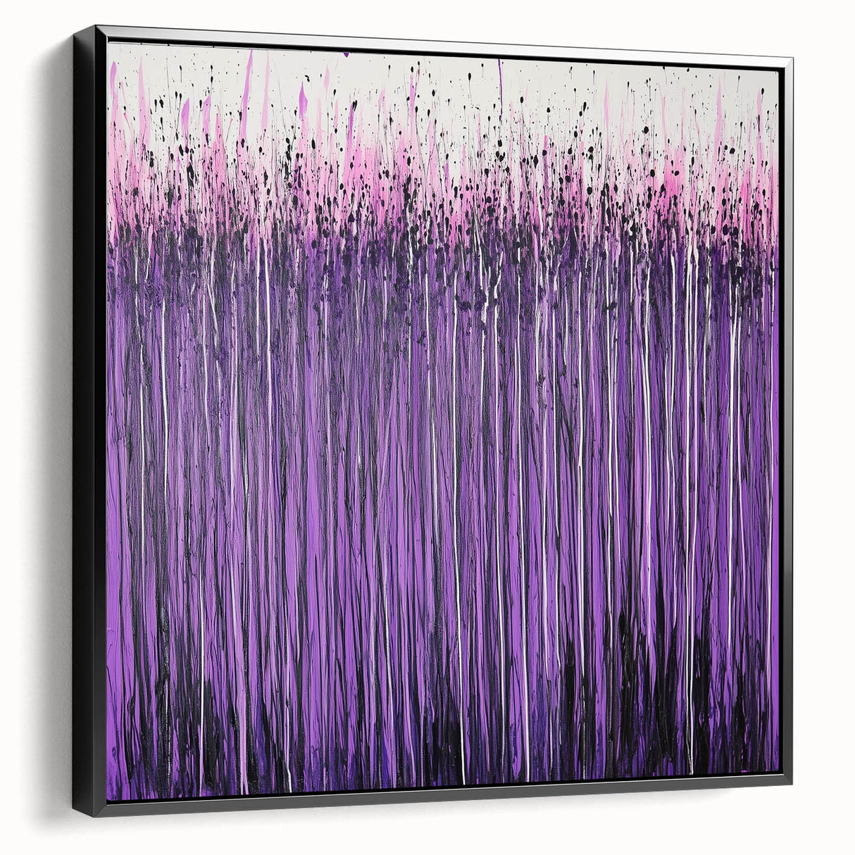 Bold Purple Drip Abstract Wall Art - Canvas & Framed Print