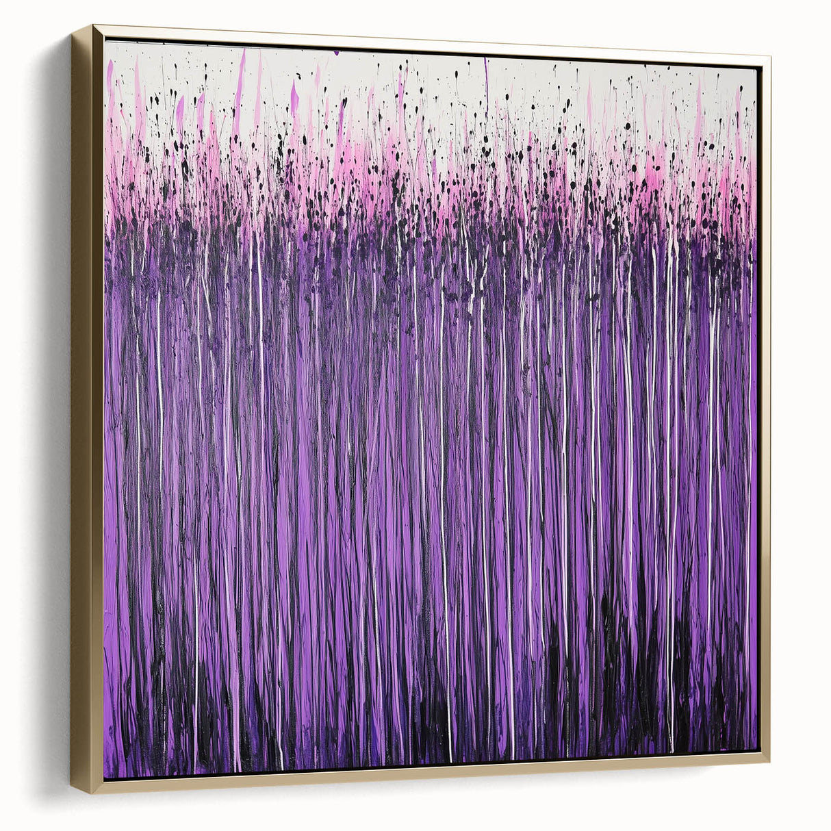 Bold Purple Drip Abstract Wall Art - Canvas & Framed Print