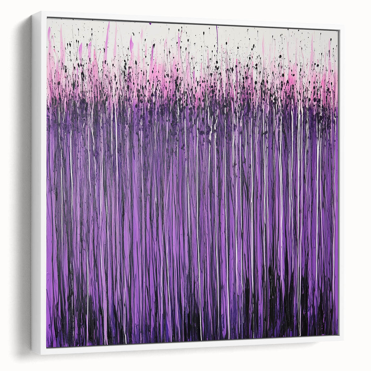 Bold Purple Drip Abstract Wall Art - Canvas & Framed Print