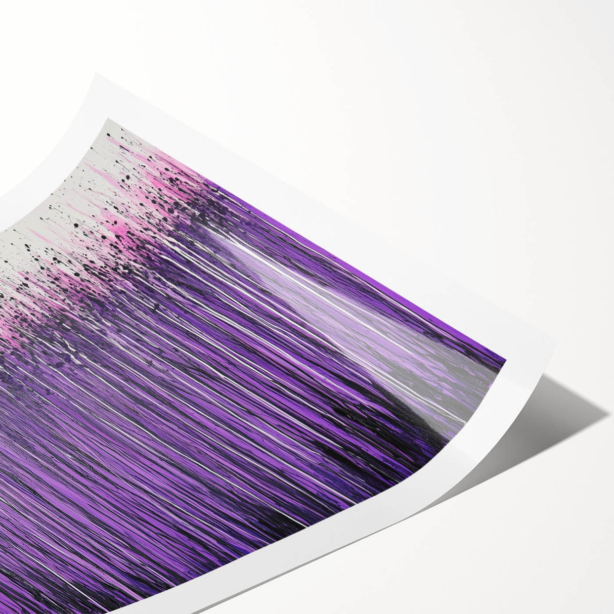 Bold Purple Drip Abstract Wall Art - Canvas & Framed Print