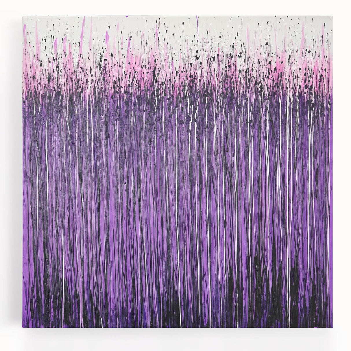 Bold Purple Drip Abstract Wall Art - Canvas & Framed Print