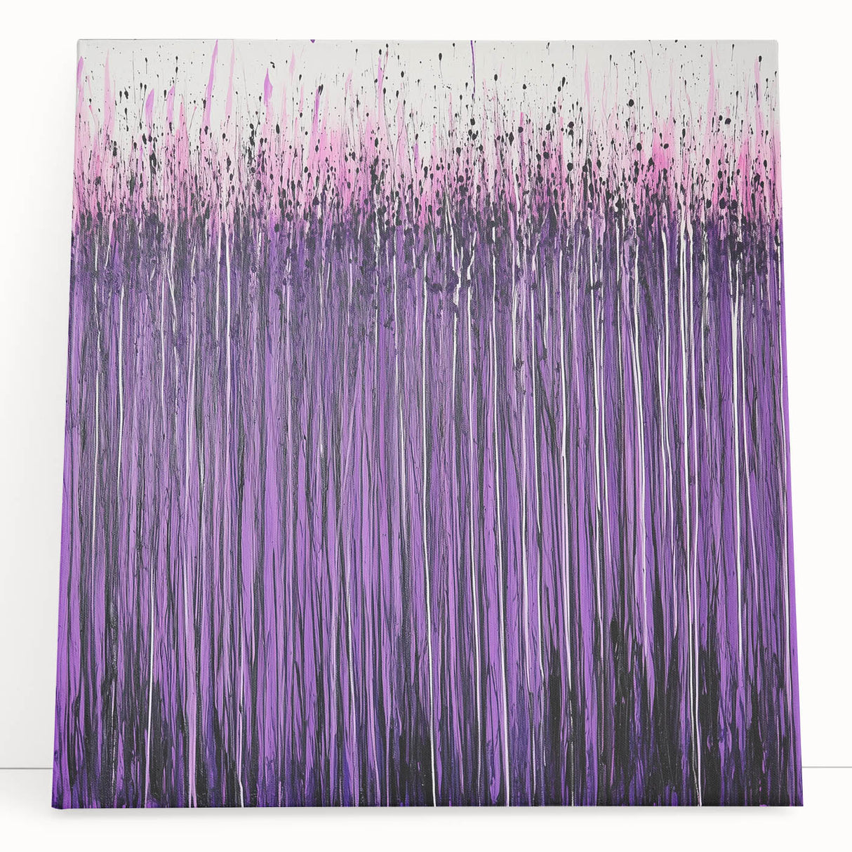 Bold Purple Drip Abstract Wall Art - Canvas & Framed Print