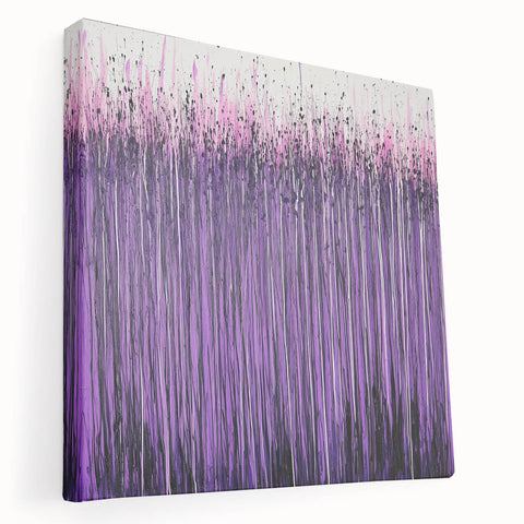 Bold Purple Drip Abstract Wall Art - Canvas & Framed Print