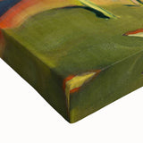 Modern Wall Art with Bold Red Flowers - Vibrant Contemporary Landscape